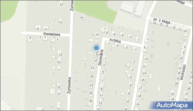 Zdzieszowice, Spokojna, 8, mapa Zdzieszowice