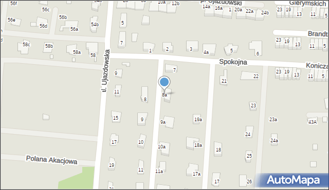 Zgorzelec, Spokojna, 8a, mapa Zgorzelec