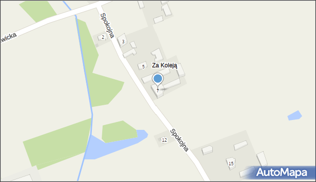 Zielkowice, Spokojna, 7, mapa Zielkowice