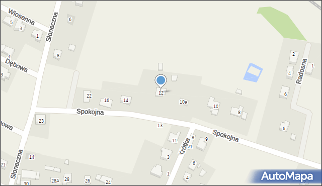 Żurawiniec, Spokojna, 12, mapa Żurawiniec