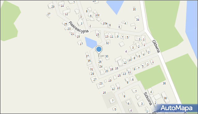 Zwola, Spacerowa, 28, mapa Zwola