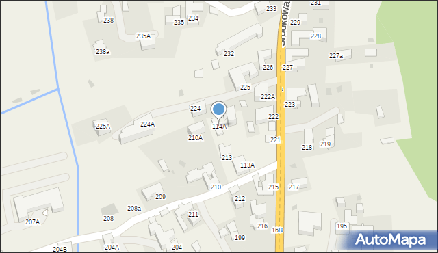 Białka Tatrzańska, Środkowa, 114A, mapa Białka Tatrzańska