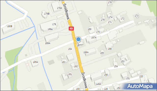 Białka Tatrzańska, Środkowa, 167, mapa Białka Tatrzańska