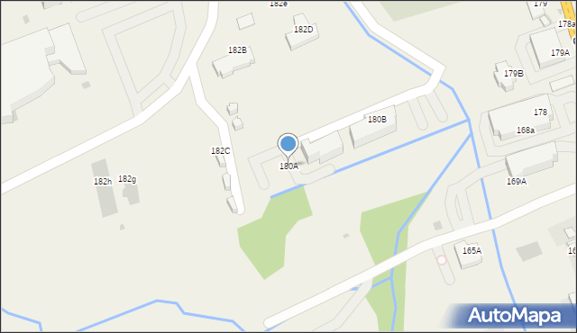 Białka Tatrzańska, Środkowa, 180A, mapa Białka Tatrzańska