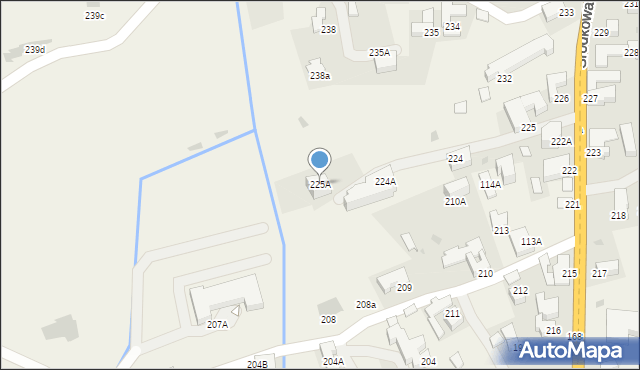 Białka Tatrzańska, Środkowa, 225A, mapa Białka Tatrzańska