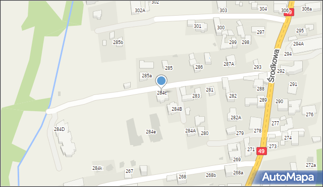 Białka Tatrzańska, Środkowa, 284c, mapa Białka Tatrzańska