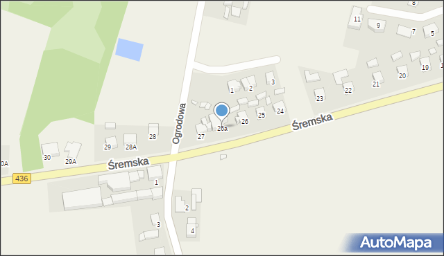 Boguszyn, Śremska, 26a, mapa Boguszyn