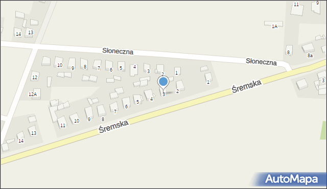 Boguszyn, Śremska, 3, mapa Boguszyn