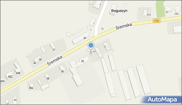 Boguszyn, Śremska, 33, mapa Boguszyn