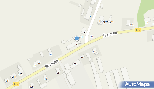 Boguszyn, Śremska, 34, mapa Boguszyn