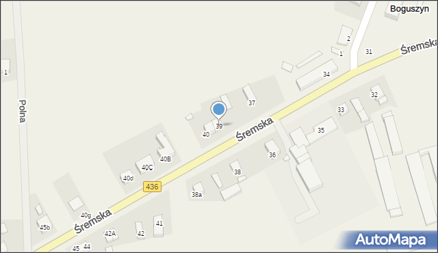 Boguszyn, Śremska, 39, mapa Boguszyn