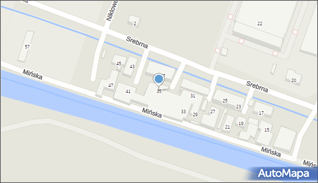 Bydgoszcz, Srebrna, 35, mapa Bydgoszczy