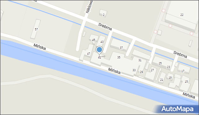 Bydgoszcz, Srebrna, 41, mapa Bydgoszczy
