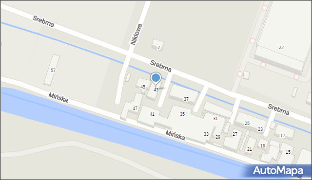 Bydgoszcz, Srebrna, 43, mapa Bydgoszczy
