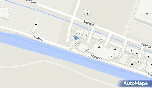 Bydgoszcz, Srebrna, 47, mapa Bydgoszczy