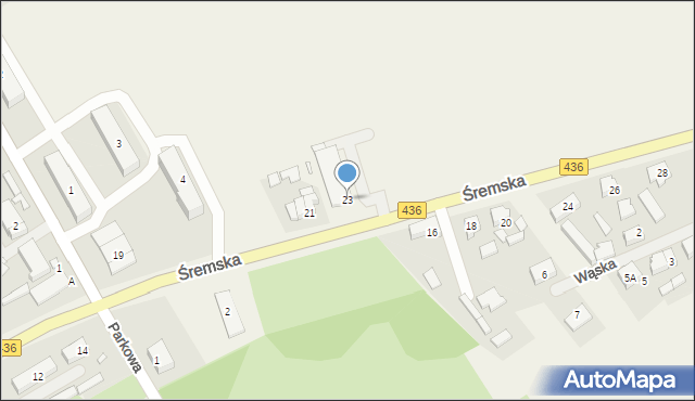 Chocicza, Śremska, 23, mapa Chocicza