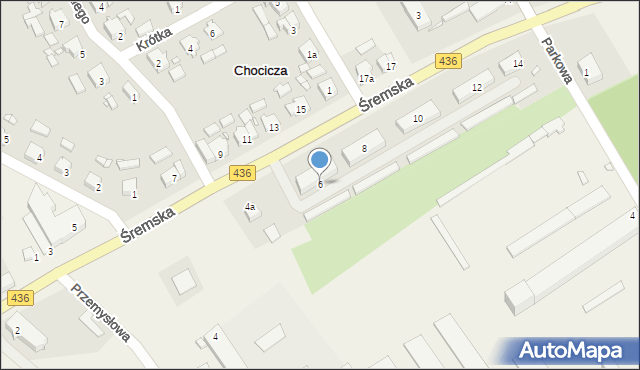 Chocicza, Śremska, 6, mapa Chocicza