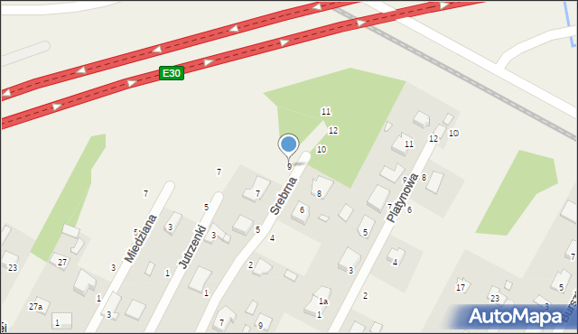 Cisie, Srebrna, 9, mapa Cisie