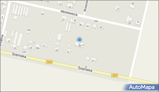 Czempiń, Śremska, 33, mapa Czempiń