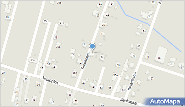 Czerwionka-Leszczyny, Środkowa, 4, mapa Czerwionka-Leszczyny