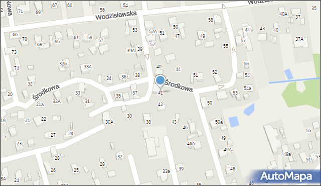 Czyżowice, Środkowa, 41, mapa Czyżowice