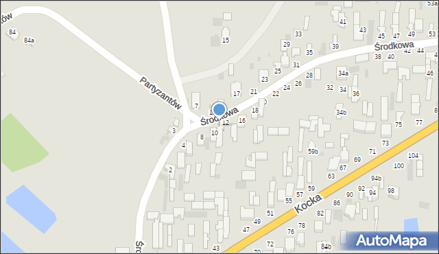 Dęblin, Środkowa, 12a, mapa Dęblin