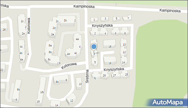 Gdańsk, Srebrna, 3, mapa Gdańska