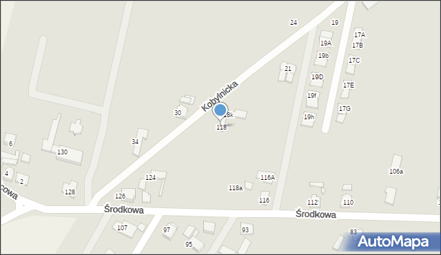 Grodzisk Wielkopolski, Środkowa, 118, mapa Grodzisk Wielkopolski