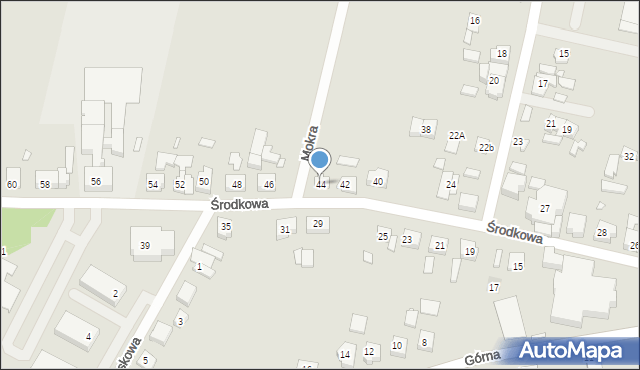 Grodzisk Wielkopolski, Środkowa, 44, mapa Grodzisk Wielkopolski