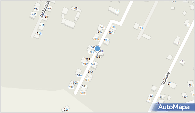 Grodzisk Wielkopolski, Środkowa, 59E, mapa Grodzisk Wielkopolski