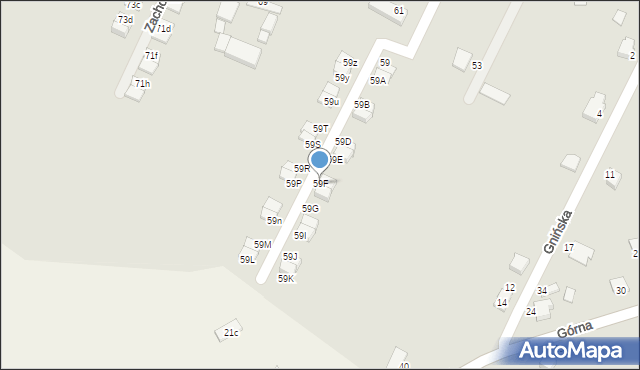 Grodzisk Wielkopolski, Środkowa, 59F, mapa Grodzisk Wielkopolski