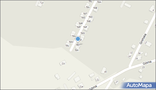 Grodzisk Wielkopolski, Środkowa, 59J, mapa Grodzisk Wielkopolski