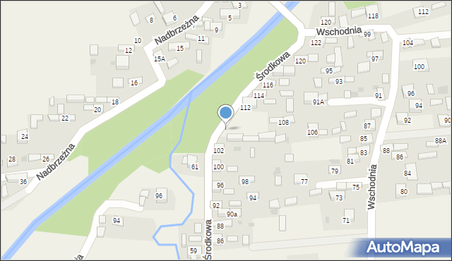 Jadowniki, Środkowa, 106, mapa Jadowniki