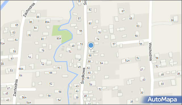 Jadowniki, Środkowa, 70, mapa Jadowniki