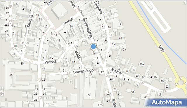 Jarocin, Śródmiejska, 7a, mapa Jarocin