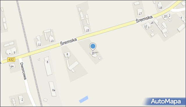 Jerka, Śremska, 10, mapa Jerka