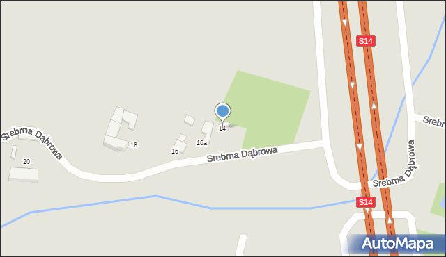 Konstantynów Łódzki, Srebrna Dąbrowa, 14, mapa Konstantynów Łódzki