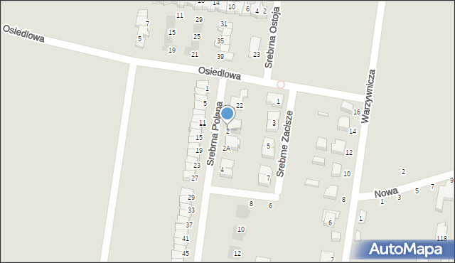 Konstantynów Łódzki, Srebrna Polana, 2, mapa Konstantynów Łódzki