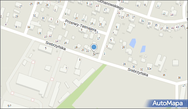 Konstantynów Łódzki, Srebrzyńska, 24, mapa Konstantynów Łódzki