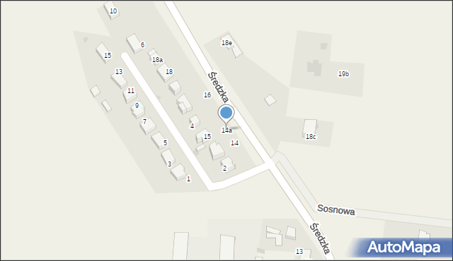 Kostomłoty, Średzka, 14a, mapa Kostomłoty