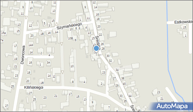 Kostrzyn, Średzka, 21, mapa Kostrzyn