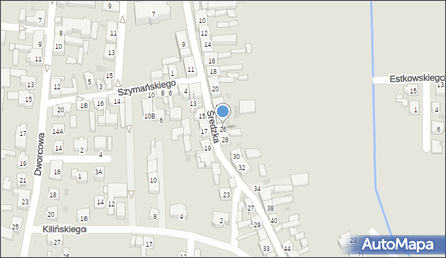 Kostrzyn, Średzka, 26, mapa Kostrzyn