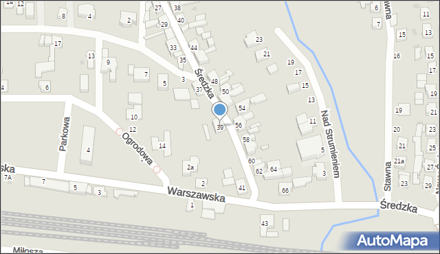 Kostrzyn, Średzka, 39, mapa Kostrzyn