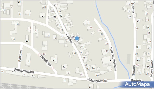 Kostrzyn, Średzka, 52, mapa Kostrzyn