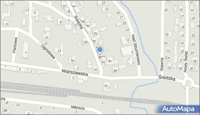 Kostrzyn, Średzka, 60, mapa Kostrzyn