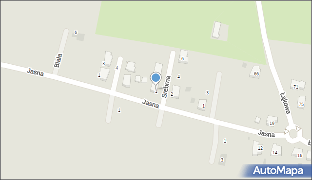 Krotoszyn, Srebrna, 1, mapa Krotoszyna