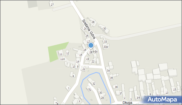 Krzanowice, Srebrna Góra, 18, mapa Krzanowice