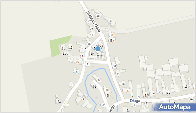 Krzanowice, Srebrna Góra, 22, mapa Krzanowice