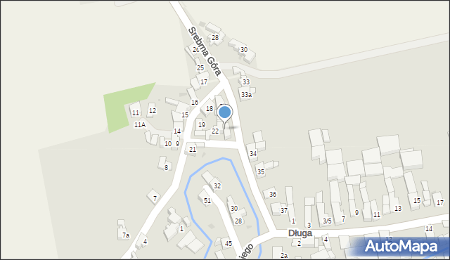 Krzanowice, Srebrna Góra, 23, mapa Krzanowice