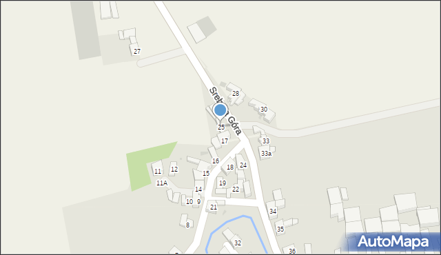 Krzanowice, Srebrna Góra, 25, mapa Krzanowice